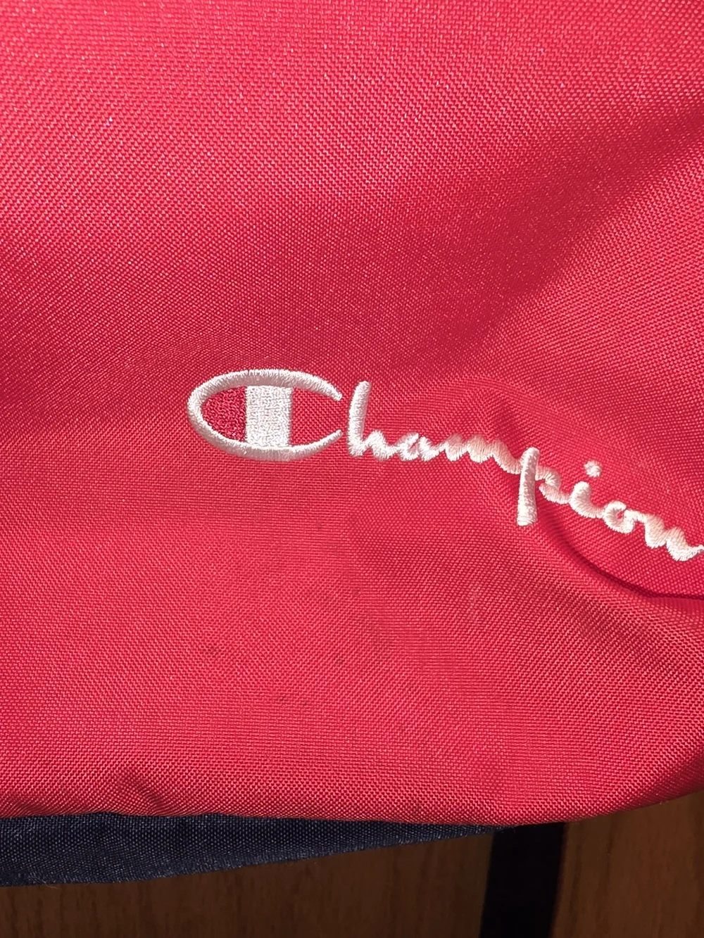 Champion Navy and Red Canvas Backpack
